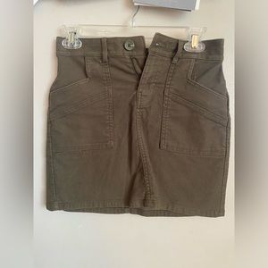 Prana olive green miniskirt - women’s 0